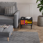 VIVID ART Nightstand in Black Finish