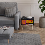 VIVID ART Nightstand in Black Finish