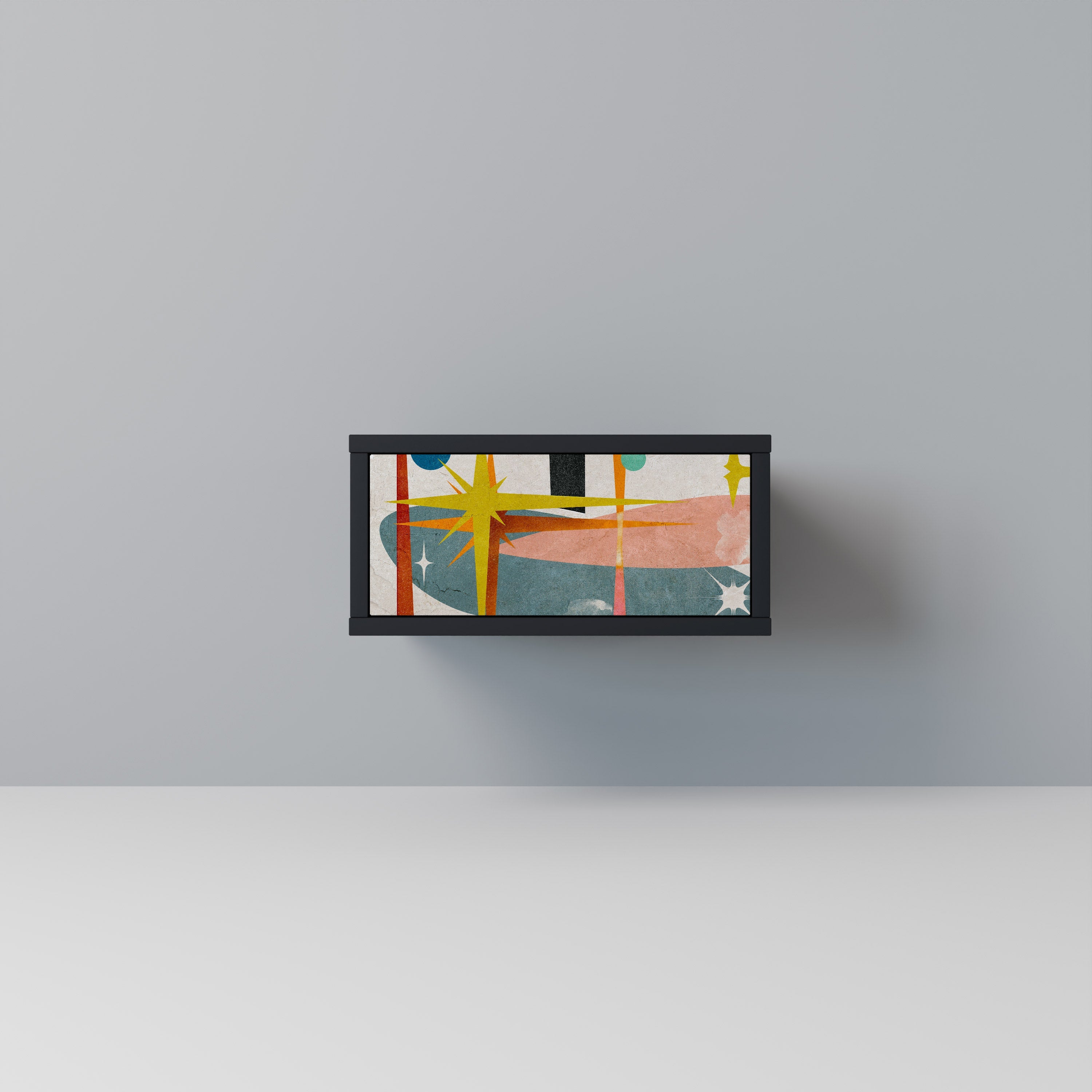 INTERSTELLAR VIBES Mesa de Cabeceira em Acabamento Preto