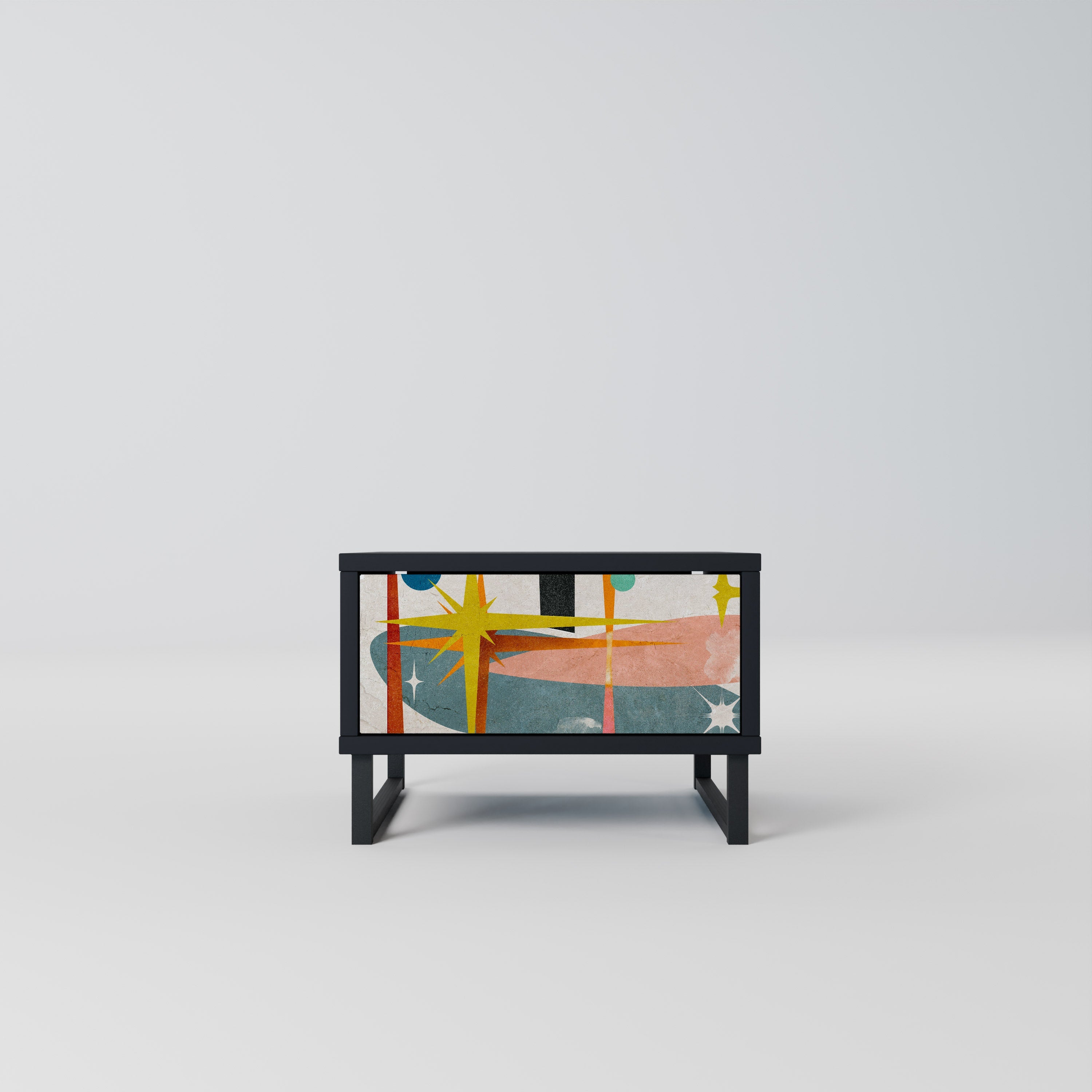 INTERSTELLAR VIBES Mesa de Cabeceira em Acabamento Preto