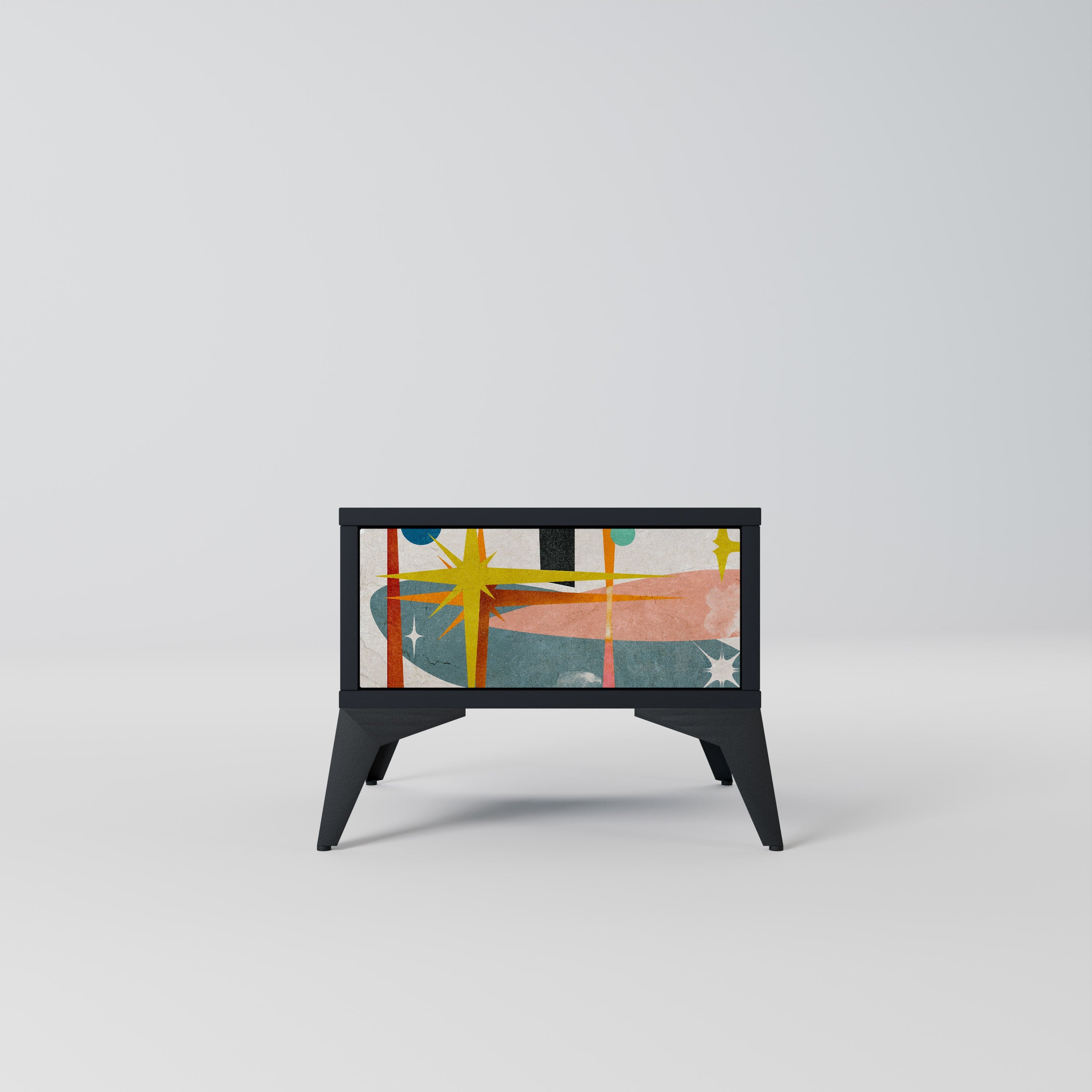 INTERSTELLAR VIBES Mesa de Cabeceira em Acabamento Preto