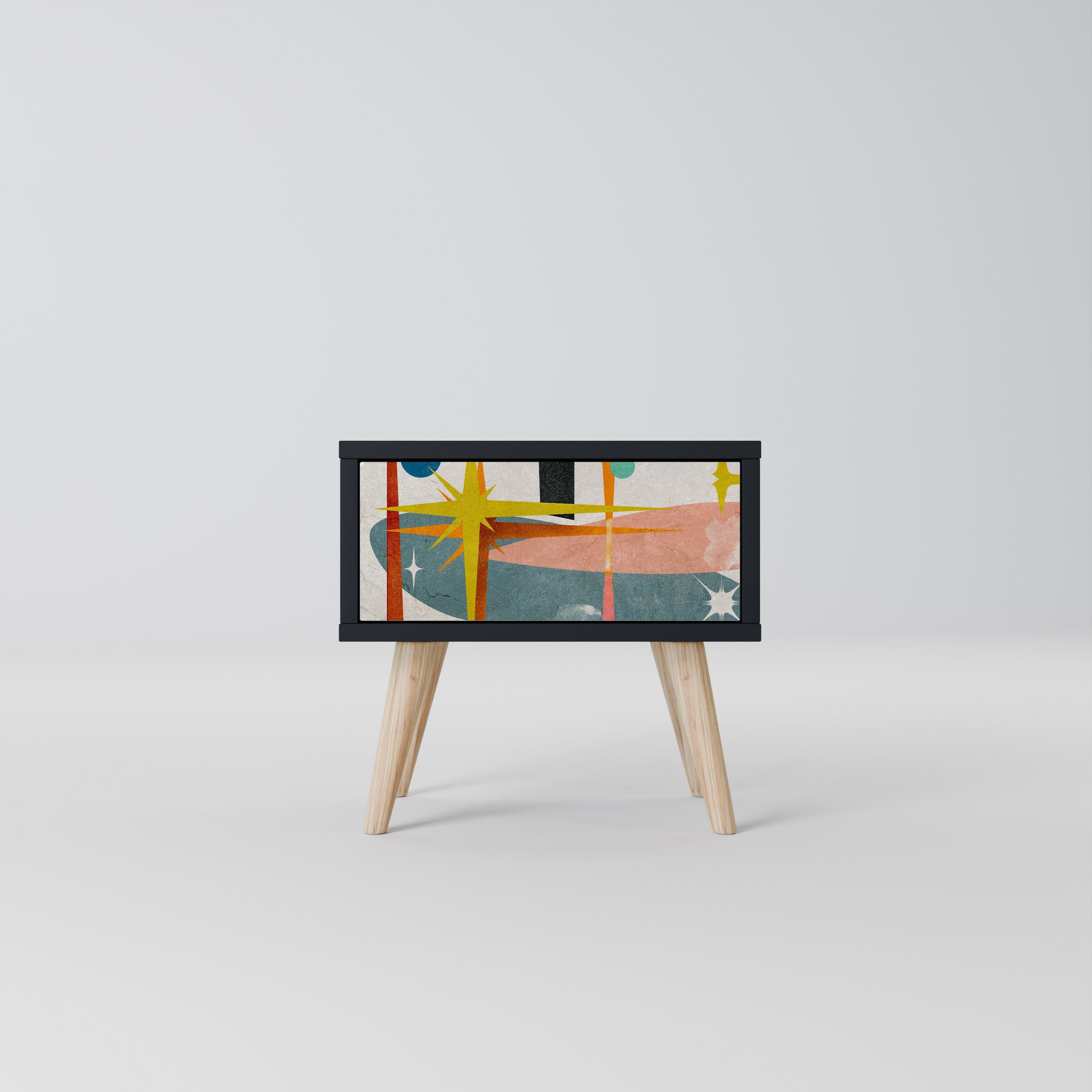 INTERSTELLAR VIBES Mesa de Cabeceira em Acabamento Preto