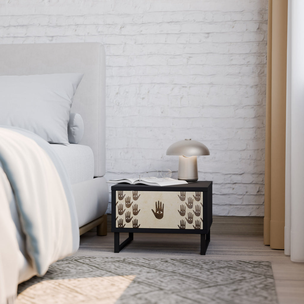 SEE MORE Nightstand in Black Finish