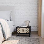 SEE MORE Nightstand in Black Finish