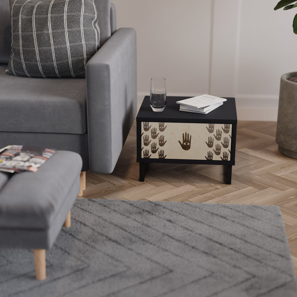 SEE MORE Nightstand in Black Finish