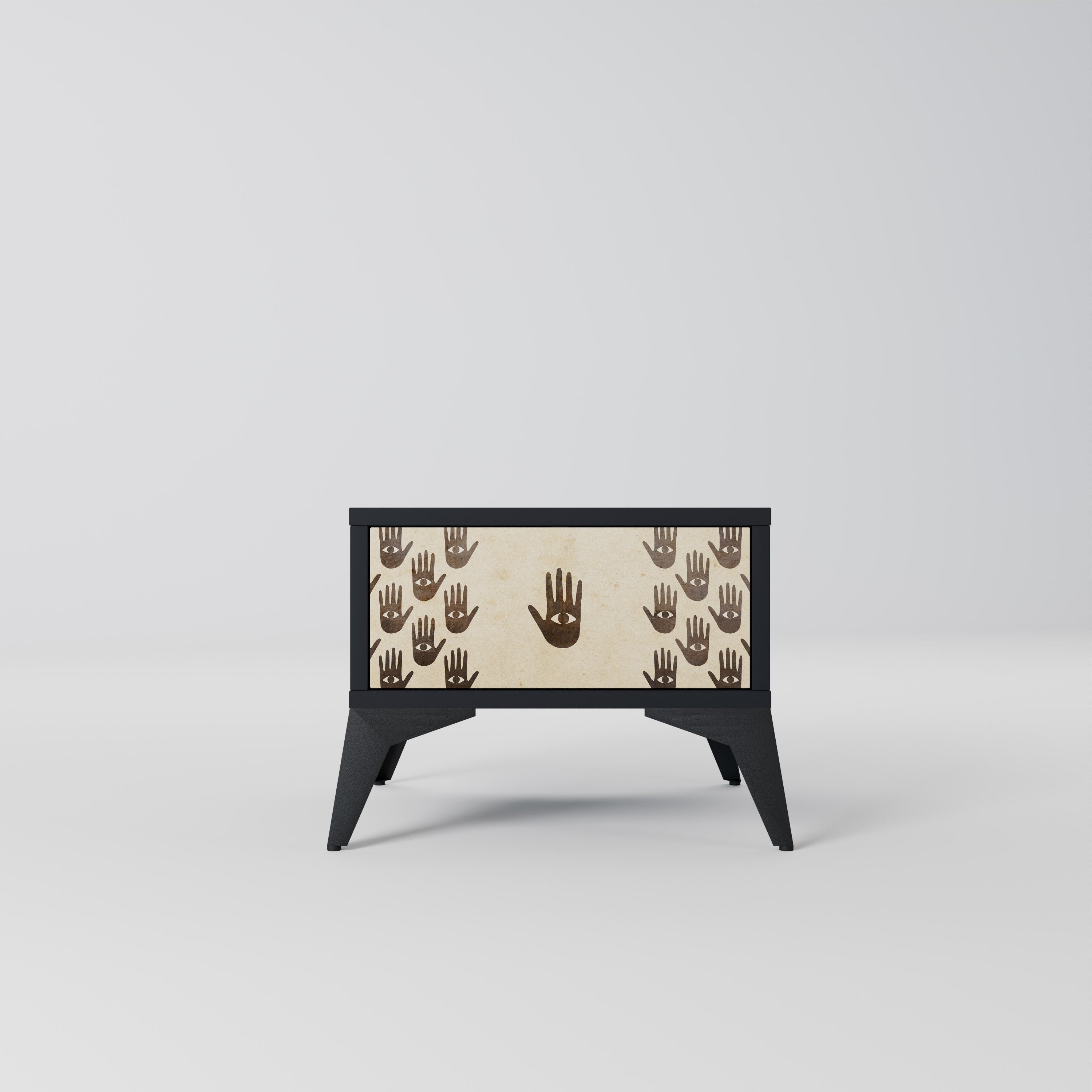 SEE MORE Mesa de Cabeceira em Acabamento Preto