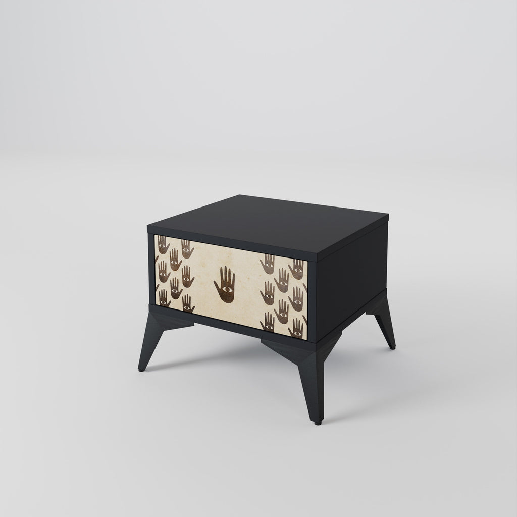 SEE MORE Nightstand in Black Finish