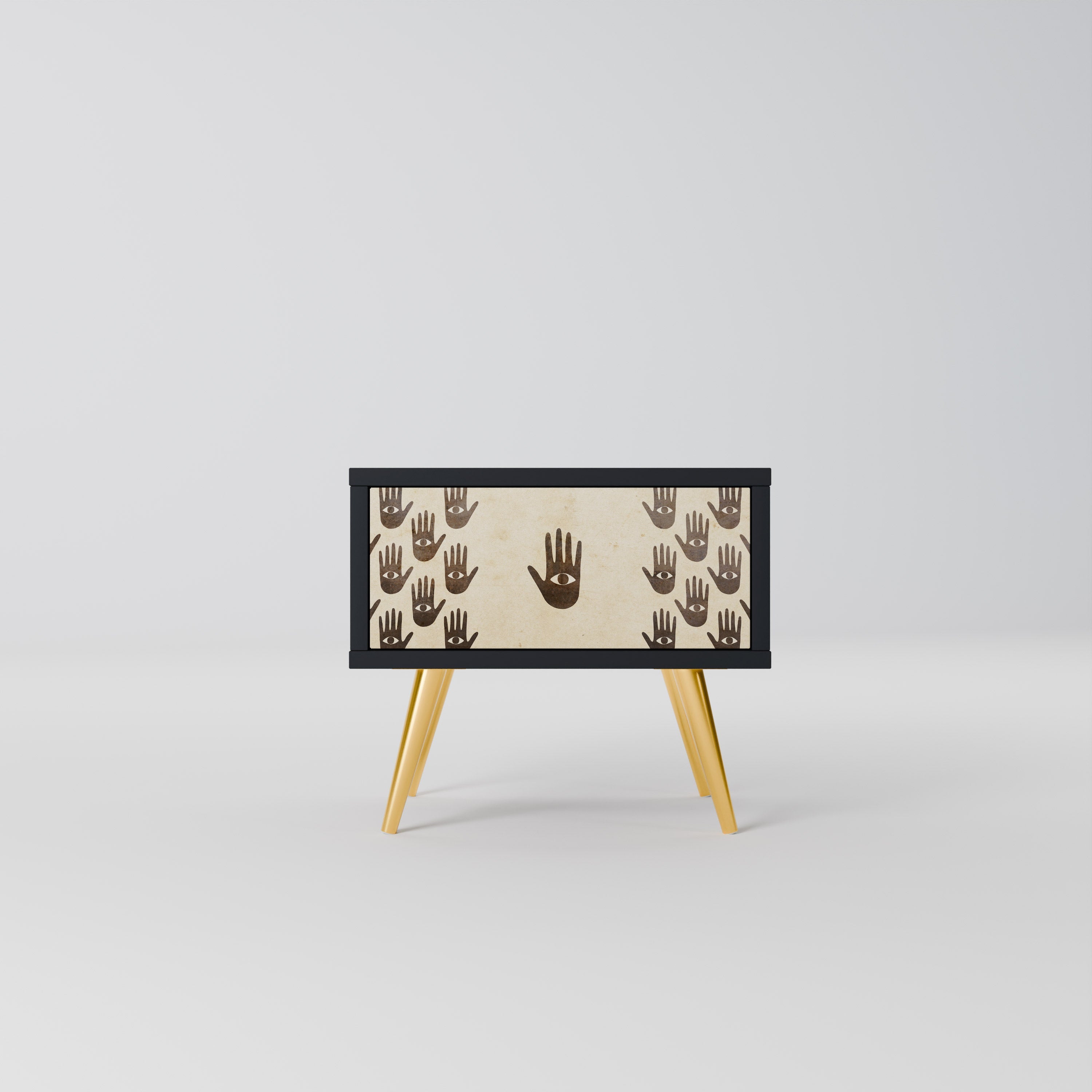 SEE MORE Mesa de Cabeceira em Acabamento Preto