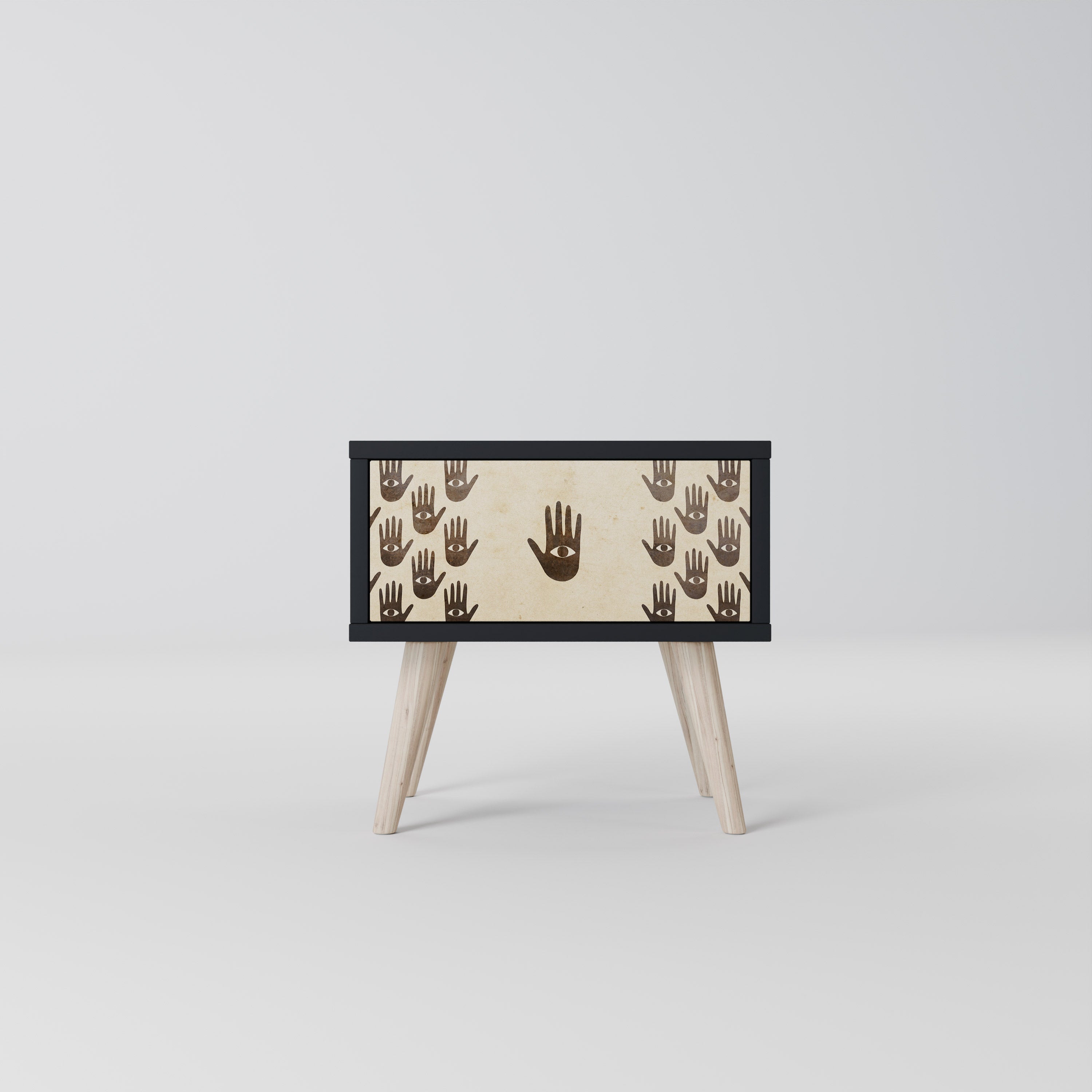 SEE MORE Mesa de Cabeceira em Acabamento Preto