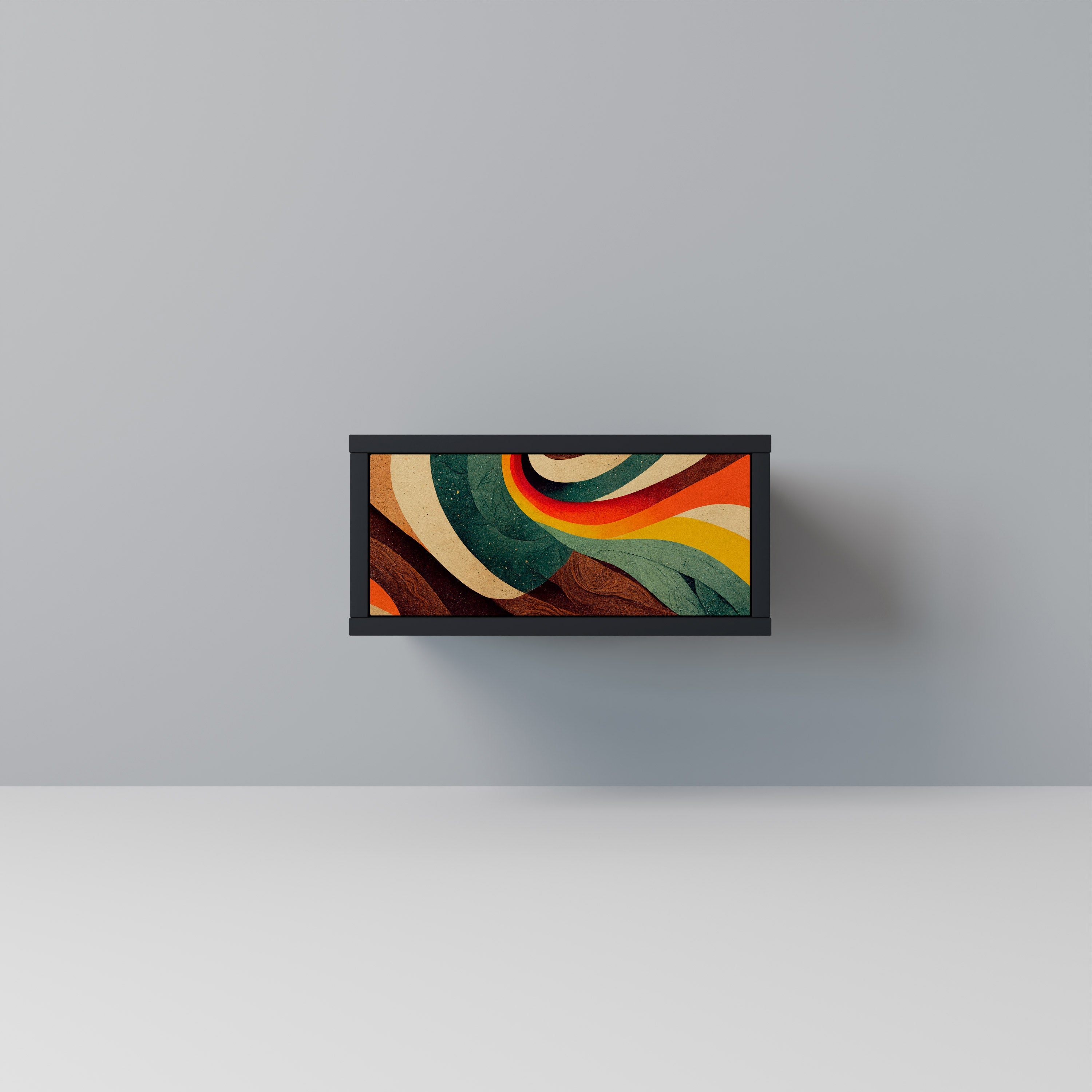 COLORFUL STRANDS Mesa de Cabeceira em Acabamento Preto