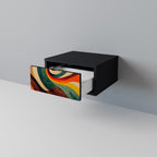 COLORFUL STRANDS Nightstand in Black Finish