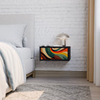 COLORFUL STRANDS Nightstand in Black Finish