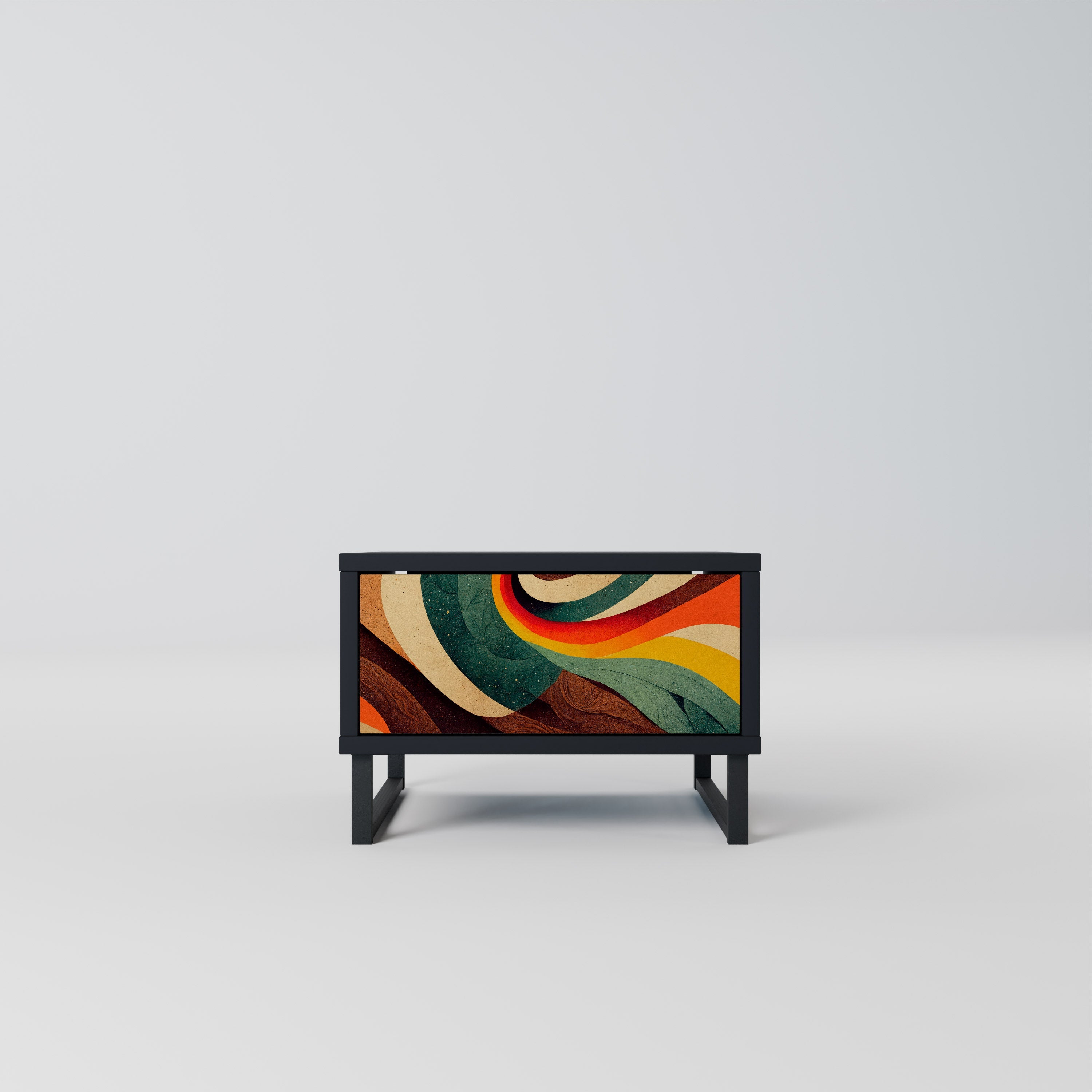 COLORFUL STRANDS Mesa de Cabeceira em Acabamento Preto