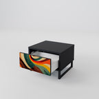 COLORFUL STRANDS Nightstand in Black Finish