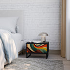 COLORFUL STRANDS Nightstand in Black Finish