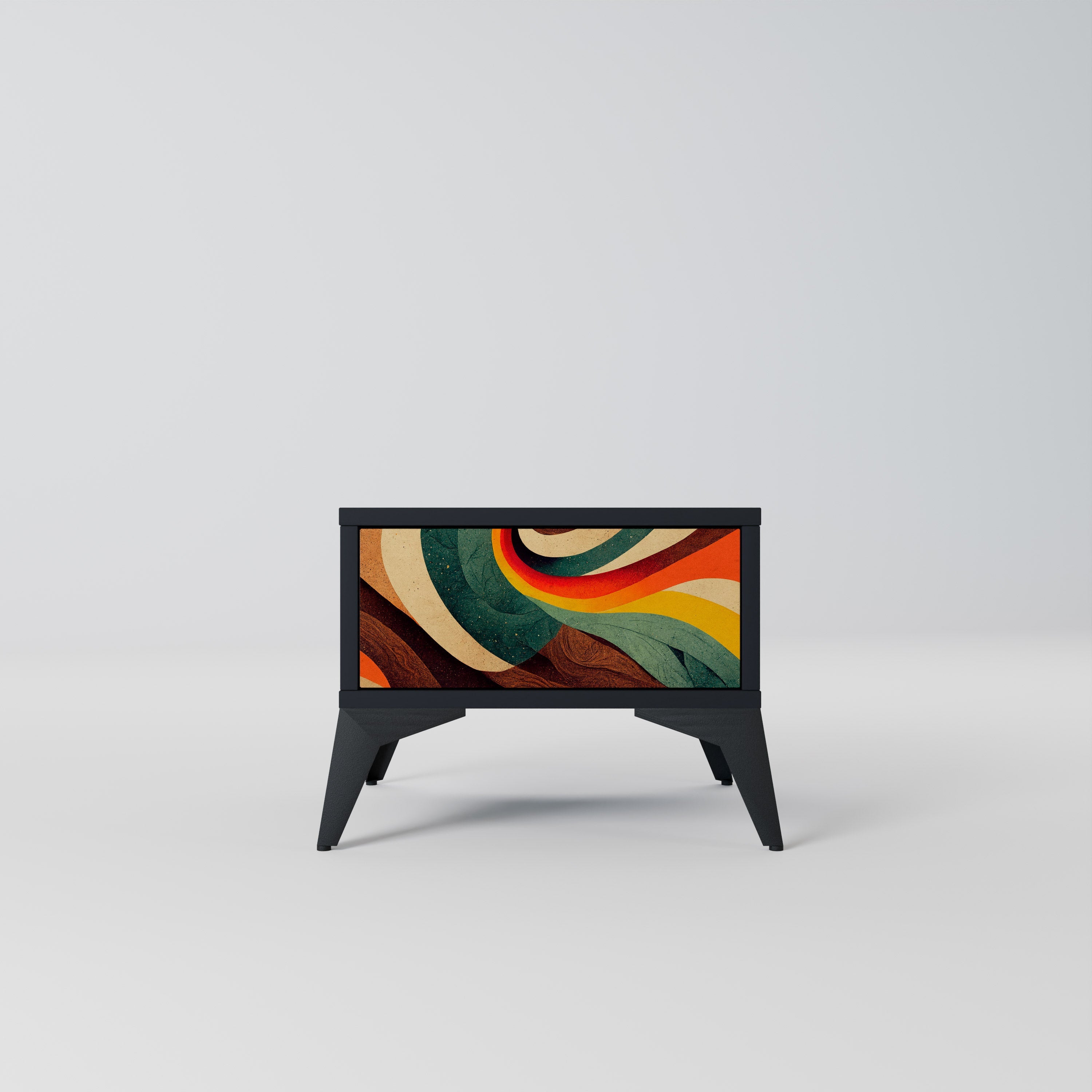 COLORFUL STRANDS Mesa de Cabeceira em Acabamento Preto