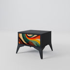 COLORFUL STRANDS Nightstand in Black Finish