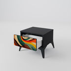 COLORFUL STRANDS Nightstand in Black Finish