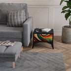 COLORFUL STRANDS Nightstand in Black Finish