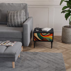 COLORFUL STRANDS Nightstand in Black Finish