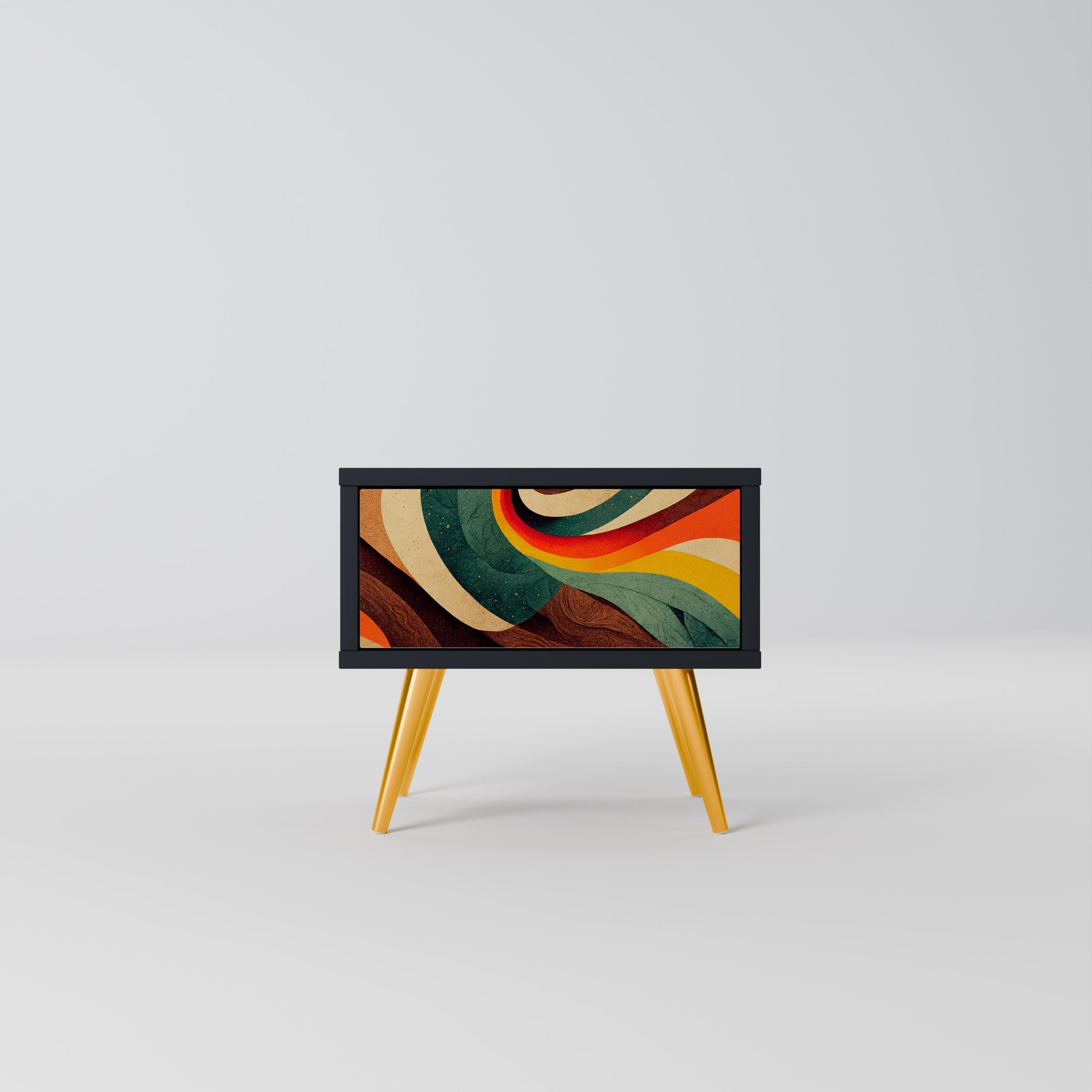 COLORFUL STRANDS Mesa de Cabeceira em Acabamento Preto