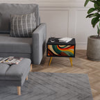 COLORFUL STRANDS Nightstand in Black Finish