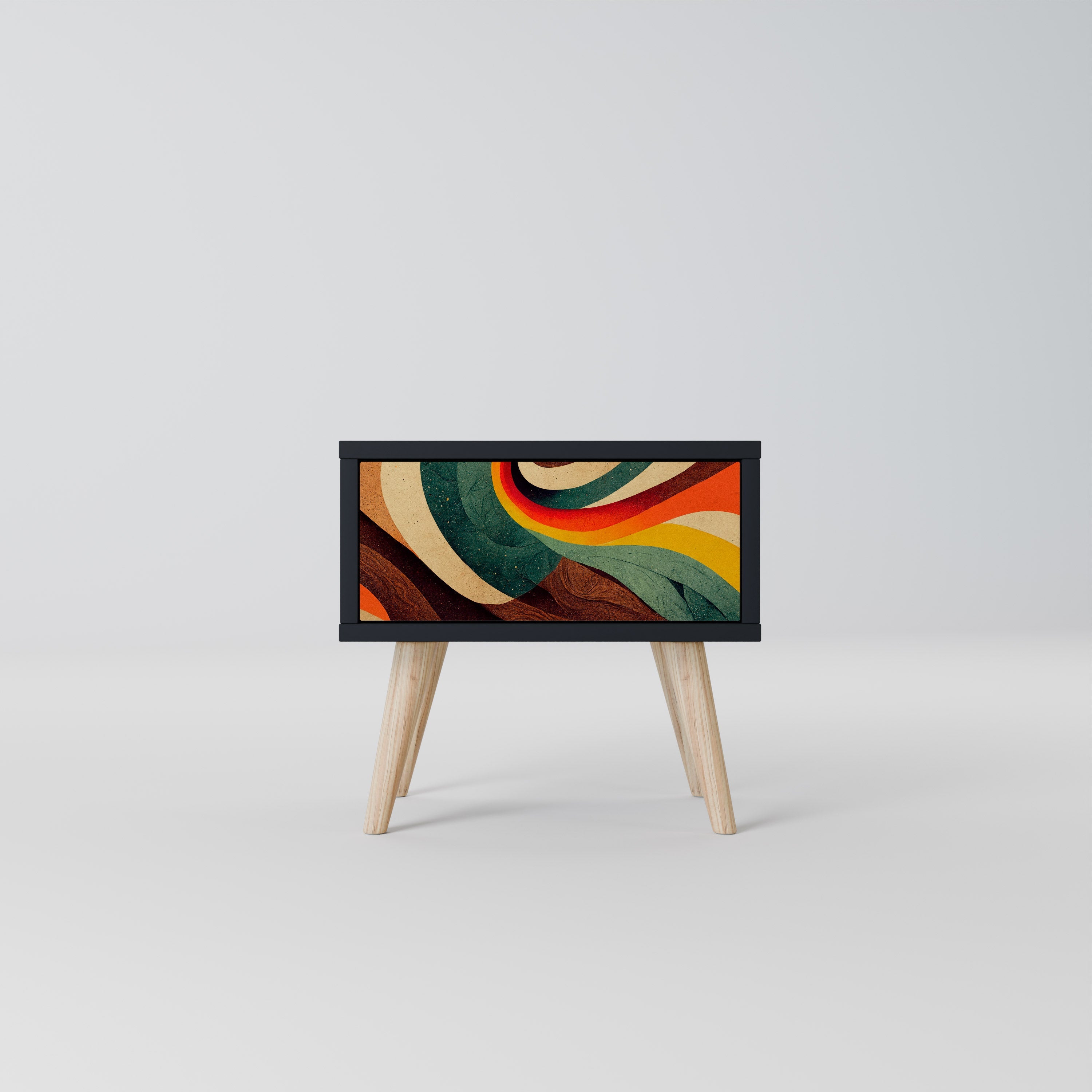 COLORFUL STRANDS Mesa de Cabeceira em Acabamento Preto