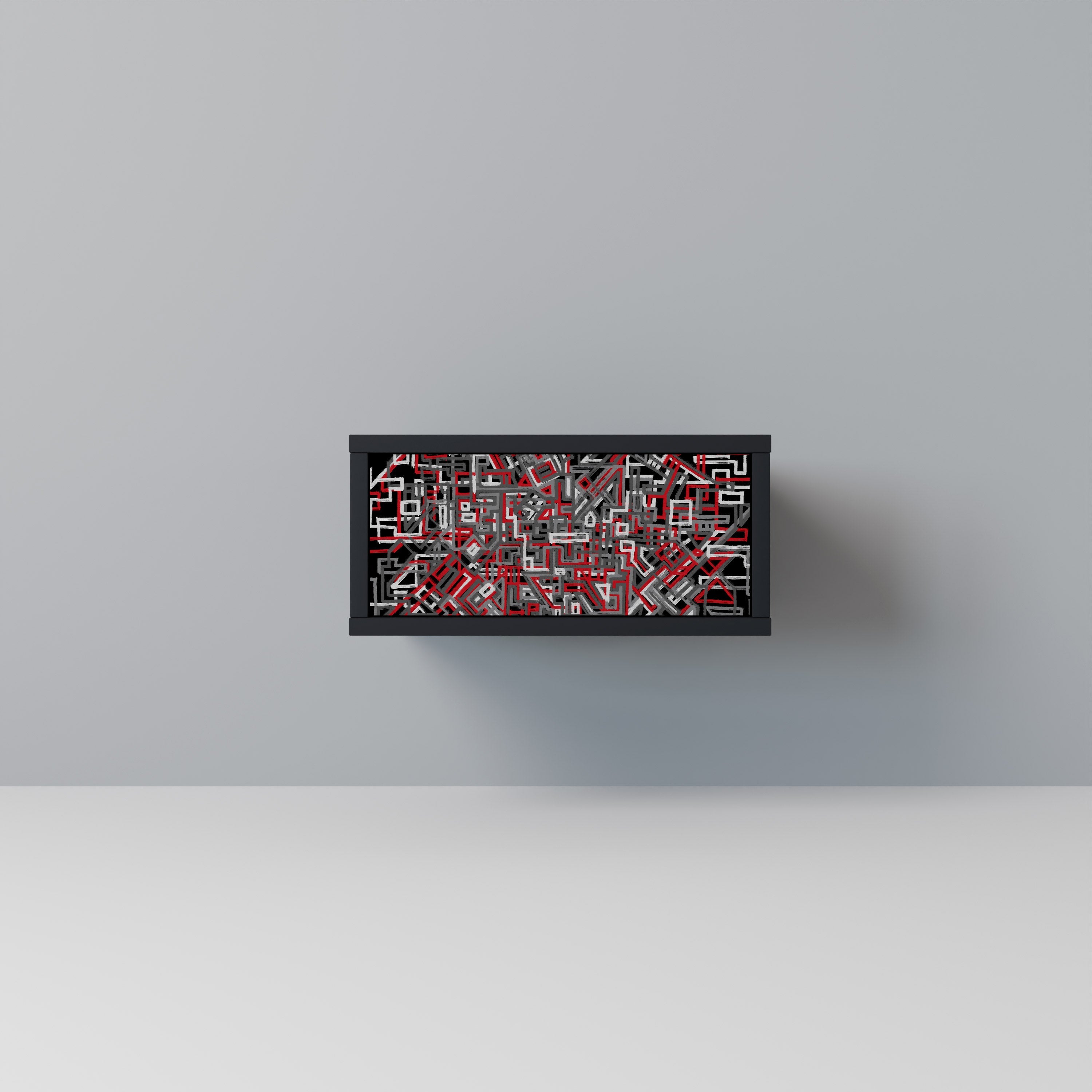 BROKEN LINES Mesa de Cabeceira em Acabamento Preto