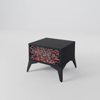 BROKEN LINES Nightstand in Black Finish