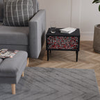 BROKEN LINES Nightstand in Black Finish