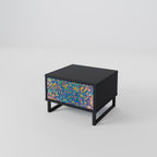 MEMORIES MAP Nightstand in Black Finish