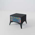 MEMORIES MAP Nightstand in Black Finish