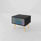 MEMORIES MAP Nightstand in Black Finish