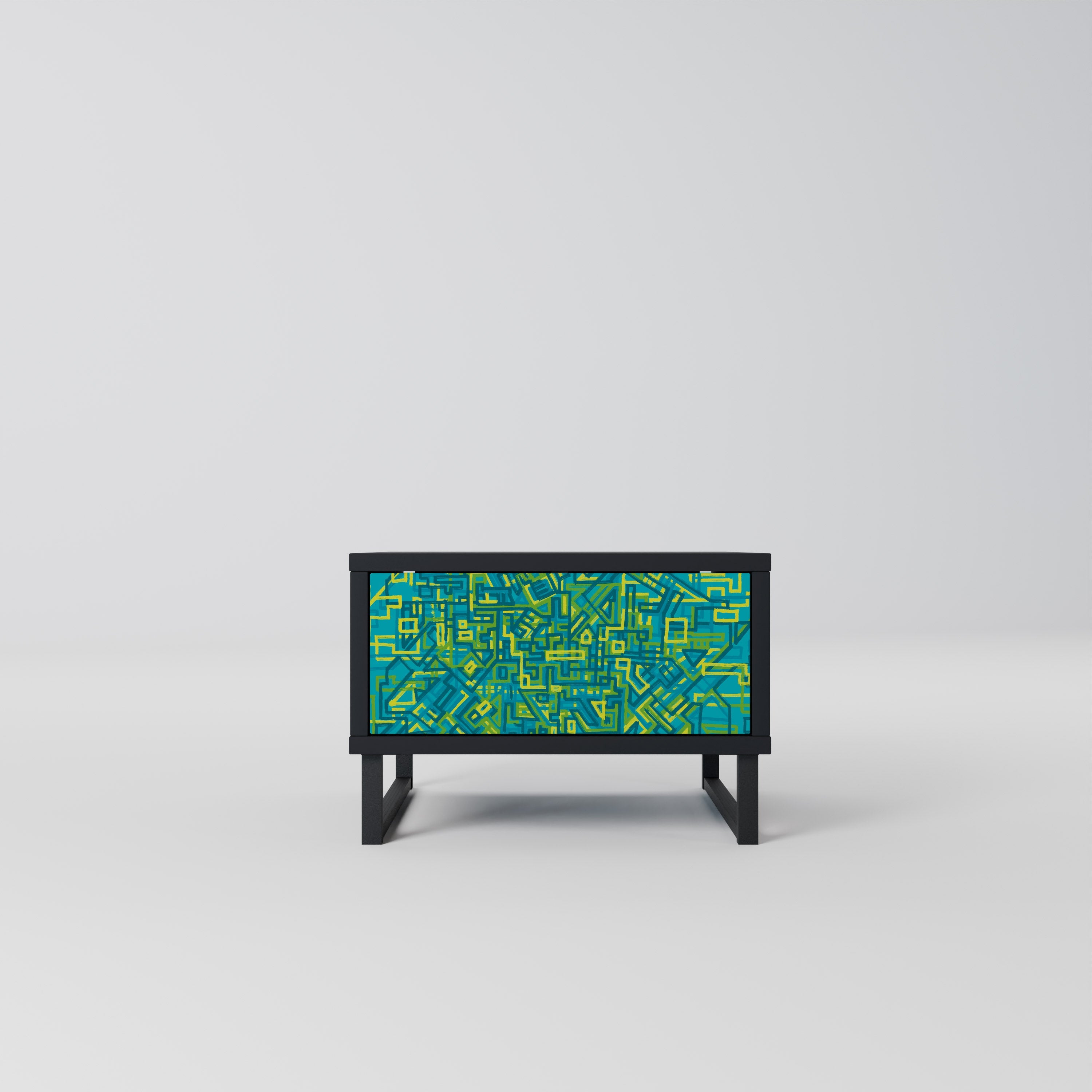 NOSTALGIC MEMORIES Mesa de Cabeceira em Acabamento Preto