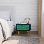 NOSTALGIC MEMORIES Mesa de Cabeceira em Acabamento Preto