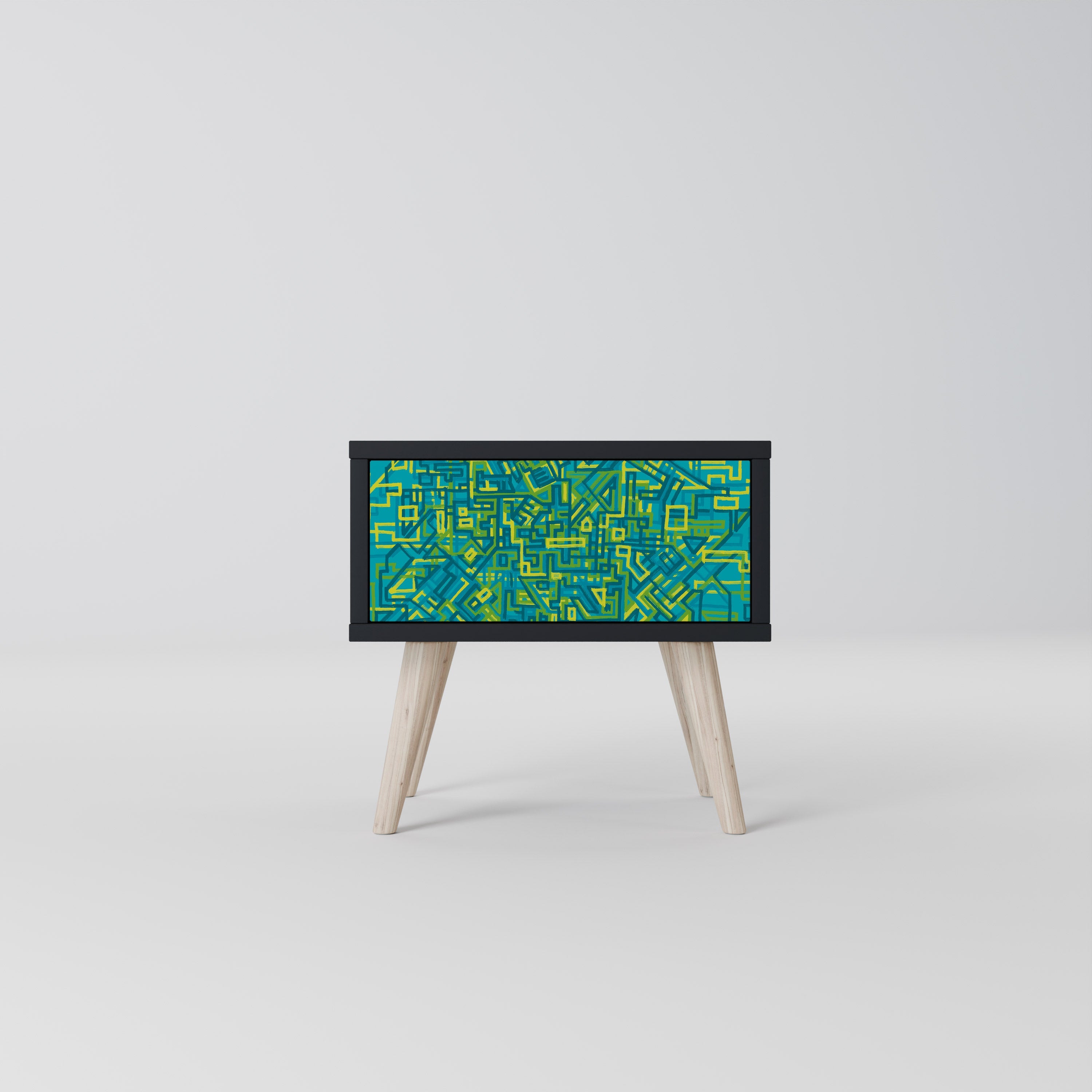 NOSTALGIC MEMORIES Mesa de Cabeceira em Acabamento Preto