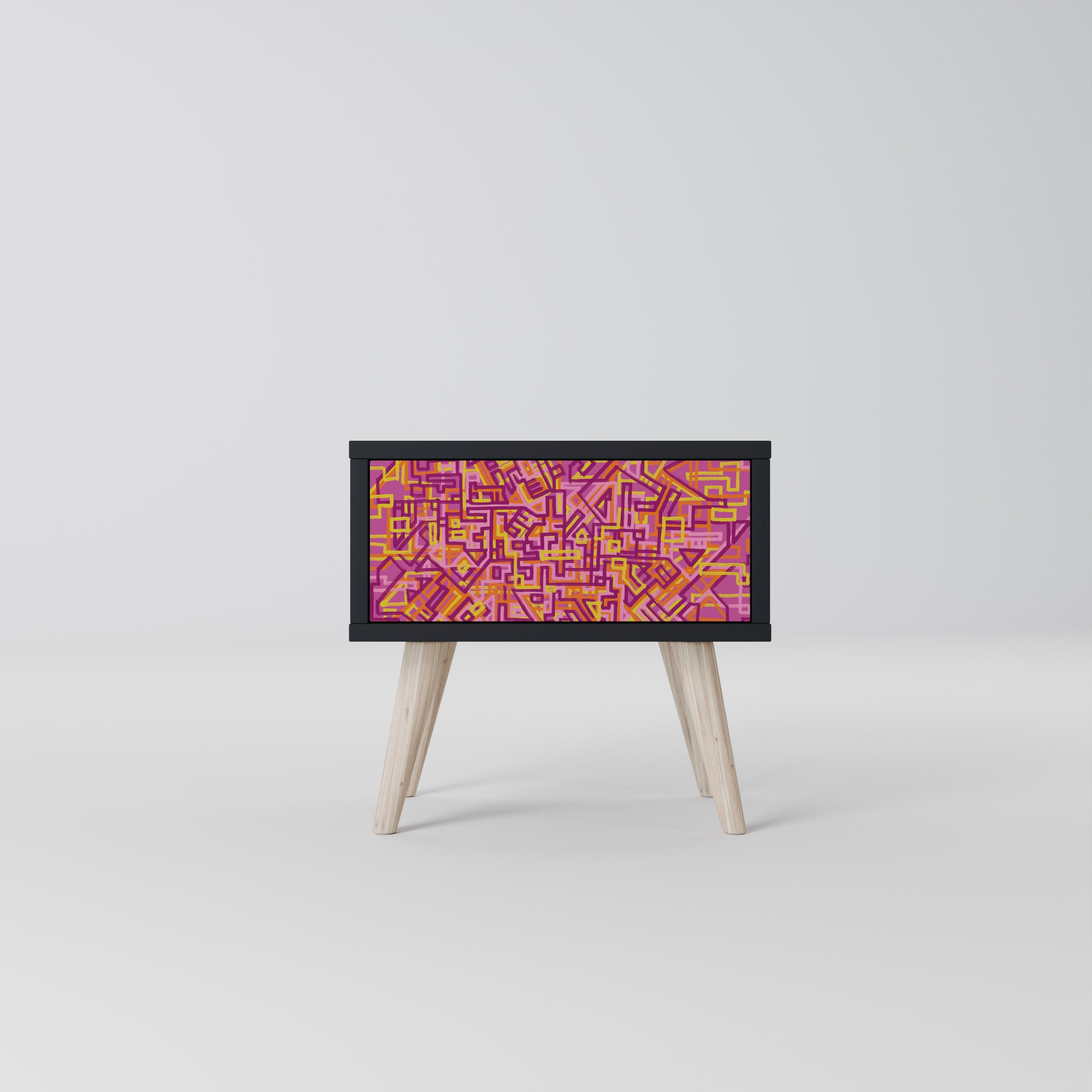 LOVELY MEMORIES Mesa de Cabeceira em Acabamento Preto