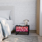 KALEIDOSCOPIC CUBISM Mesa de Cabeceira em Acabamento Preto