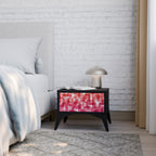 KALEIDOSCOPIC CUBISM Mesa de Cabeceira em Acabamento Preto