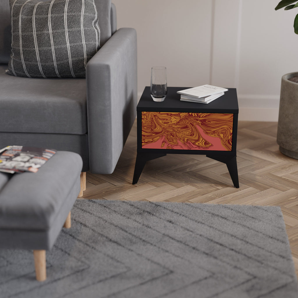 FLOATING THOUGHTS Mesa de Cabeceira em Acabamento Preto