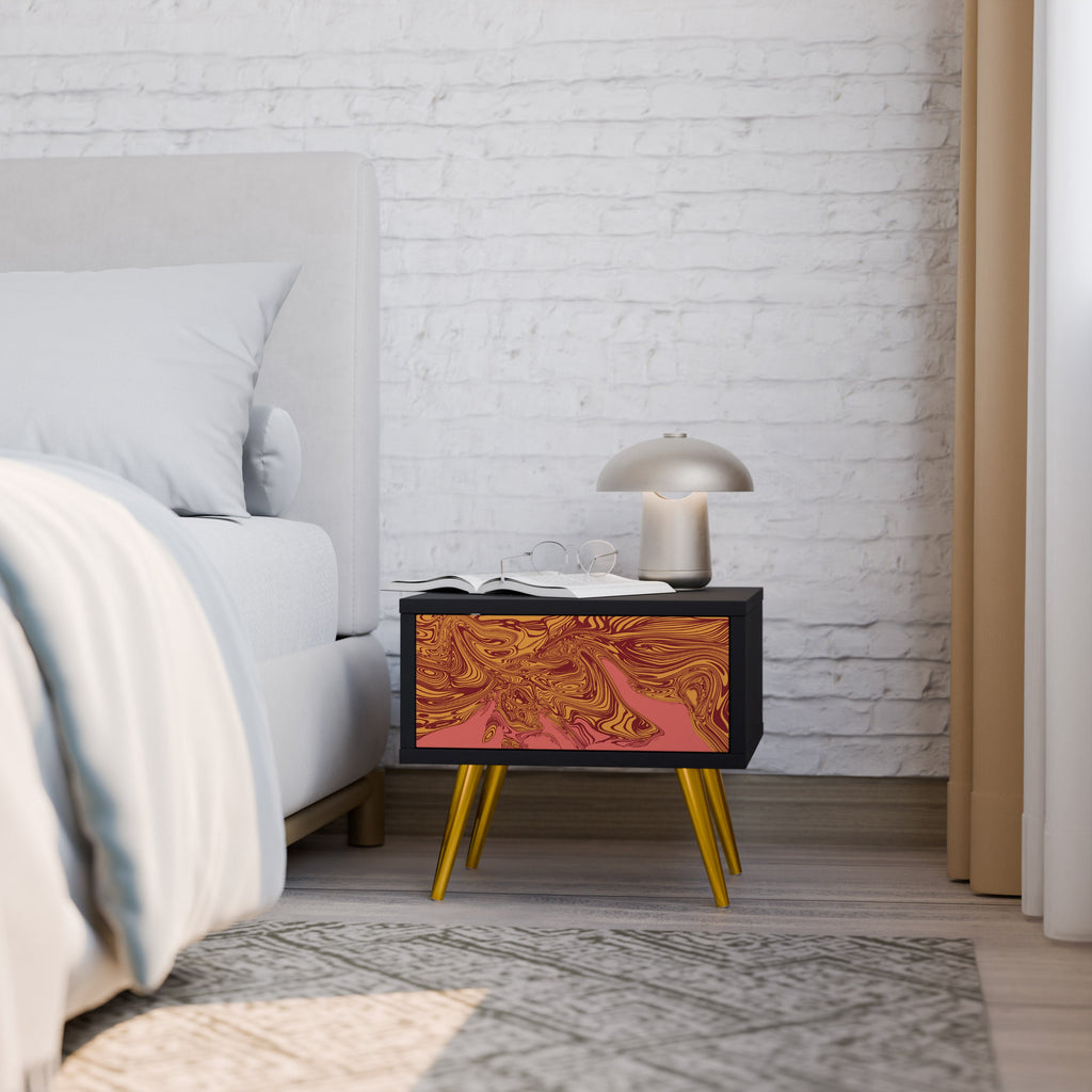 FLOATING THOUGHTS Mesa de Cabeceira em Acabamento Preto