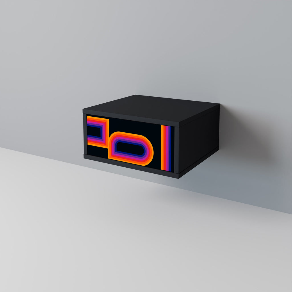 BLINDED BY THE LIGHTS Nightstand in Black Finish