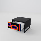 BLINDED BY THE LIGHTS Nightstand in Black Finish