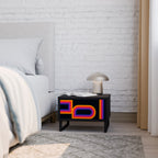 BLINDED BY THE LIGHTS Nightstand in Black Finish