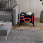 BLINDED BY THE LIGHTS Nightstand in Black Finish