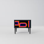 BLINDED BY THE LIGHTS Nightstand in Black Finish
