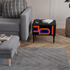 BLINDED BY THE LIGHTS Nightstand in Black Finish