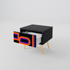 BLINDED BY THE LIGHTS Nightstand in Black Finish