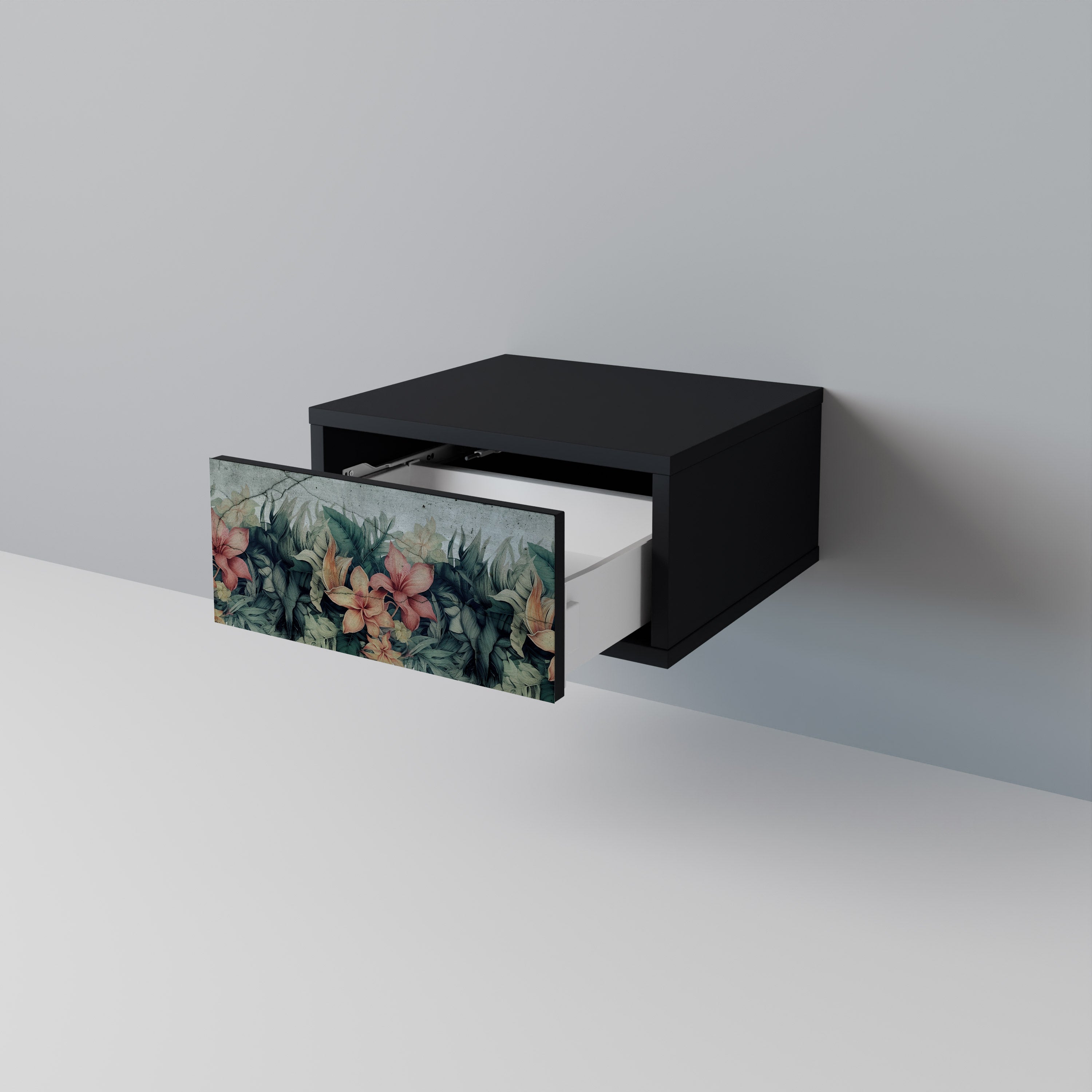 HEAVENLY BLOOM Mesa de Cabeceira em Acabamento Preto