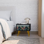 HEAVENLY BLOOM Mesa de Cabeceira em Acabamento Preto